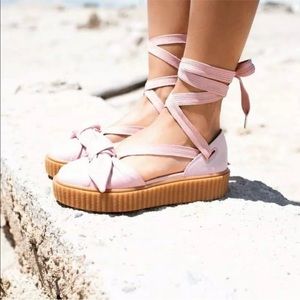 Puma Fenty Bow Creeper Sandals Pink size 6